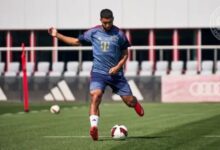 إسماعيل الصيباري خلال تدريبات بايرن ميونخ