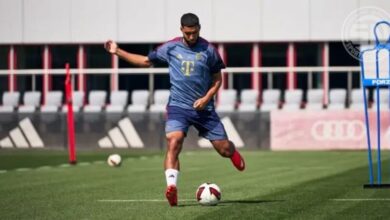 إسماعيل الصيباري خلال تدريبات بايرن ميونخ