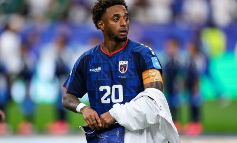 ريان مينديز لاعب منتخب الرأس الأخضر خلال مباراة