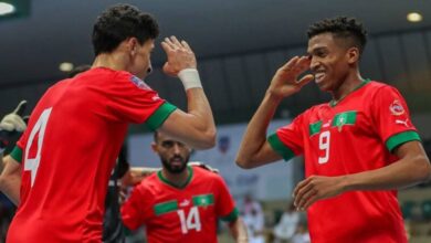 لاعبو المنتخب المغربي للفوتسال خلال معسكر تحضيري بأكادير