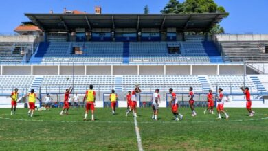 لاعبو المنتخب المغربي لأقل من 20 سنة خلال حصة تدريبية استعدادا لألعاب البحر الأبيض المتوسط