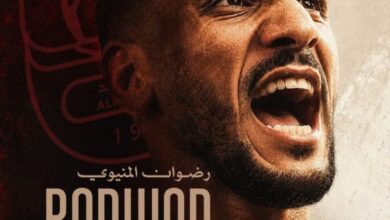المدافع المغربي رضوان المنيوي عقب انضمامه إلى نادي الرائد السعودي