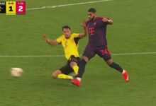 إسماعيل الصيباري خلال مباراة كأس السوبر الألماني بين بايرن ميونخ وبوروسيا دورتموند