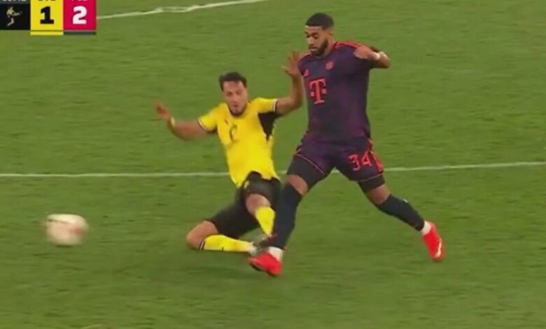 إسماعيل الصيباري خلال مباراة كأس السوبر الألماني بين بايرن ميونخ وبوروسيا دورتموند