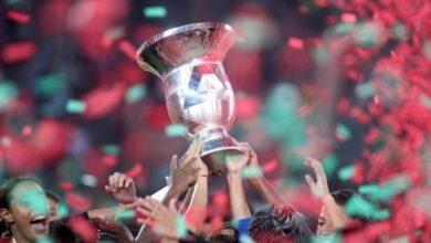 لاعبات الفتح الرباطي خلال مباراة في تصفيات دوري أبطال إفريقيا للسيدات