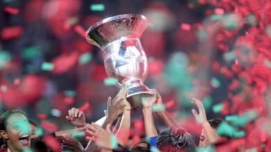 لاعبات الفتح الرباطي خلال مباراة في دوري أبطال إفريقيا للسيدات