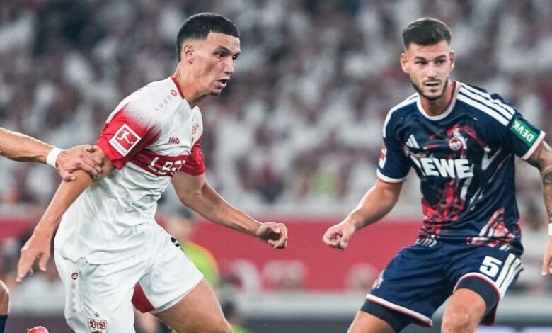 بلال الخنوس لاعب المنتخب المغربي مع نادي شتوتغارت الألماني