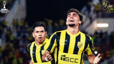 لاعبو المغرب الفاسي يحتفلون بعد الفوز على رحيمو في دوري أبطال إفريقيا