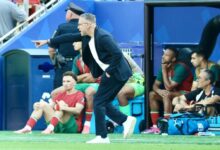 لاعبو المنتخب المغربي خلال تحضيراتهم لمباراة الغابون في تصفيات كان 2027 بقيادة المدرب محمد وهبي