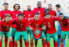 المنتخب المغربي خلال حصة تدريبية استعدادا لمباراة غانا الودية