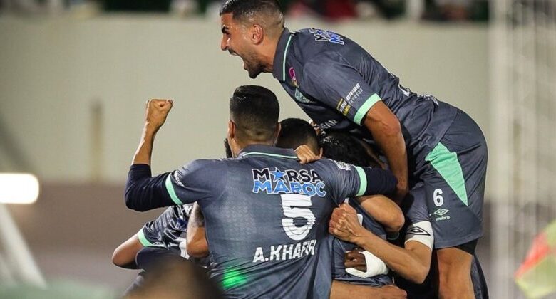 لاعبو الرجاء الرياضي خلال التحضير لمواجهة كأس الكونفدرالية الإفريقية