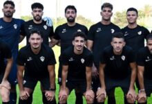 لاعبو الزمالك خلال حصة تدريبية استعدادا لمباراة إيه إس بورت الجيبوتي
