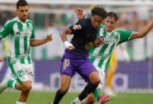عبد الصمد الزلزولي يسجل هدفا أمام برشلونة في مباراة الدوري الإسباني