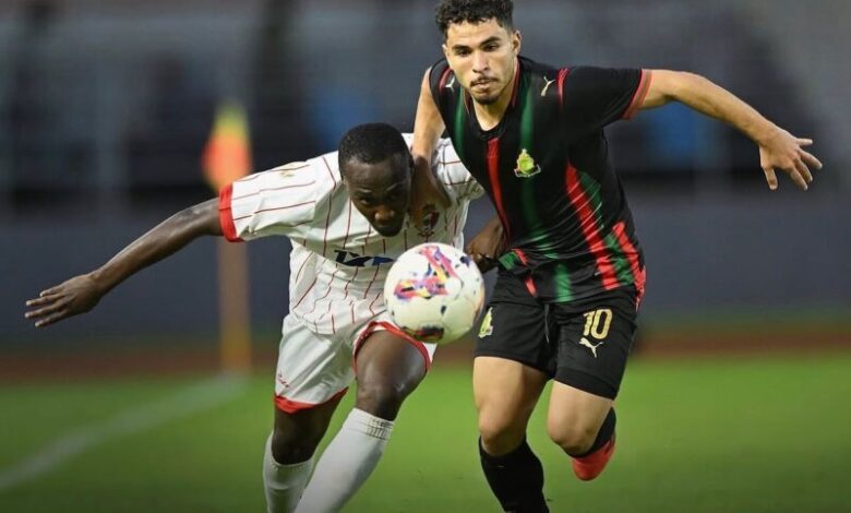 لقطة من مباراة الجيش الملكي وكورهوغو في كأس الكونفدرالية الإفريقية