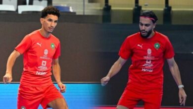 لاعبو المنتخب المغربي للفوتسال خلال التحضير لكأس أمم إفريقيا 2026