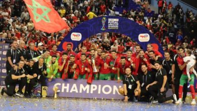المنتخب المغربي لكرة الصالات يحتفل بإنجاز تاريخي