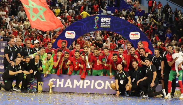 المنتخب المغربي لكرة الصالات يحتفل بإنجاز تاريخي