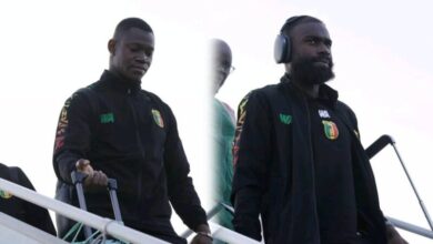 لاعبو المنتخب المالي خلال تدريباتهم استعدادا لمواجهة المغرب الودية بطنجة
