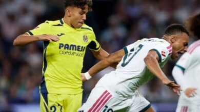 نزار الجميلي لاعب فياريال خلال ظهوره الأول في الليغا أمام ريال مدريد