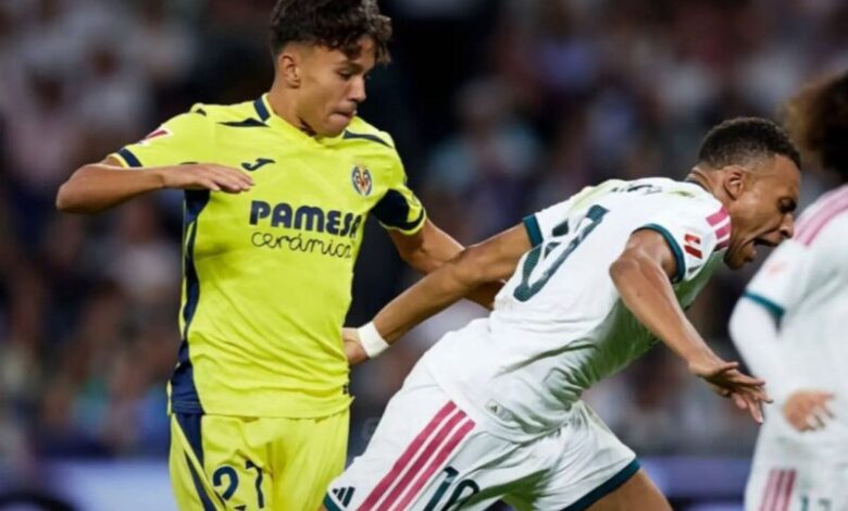 نزار الجميلي لاعب فياريال خلال ظهوره الأول في الليغا أمام ريال مدريد