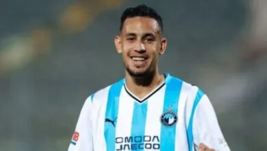 لاعبو بيراميدز يحتفلون بهدف في مباراة ودية أمام ليفلز