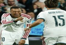 إبراهيم دياز يحتفل بعد مساهمته في هدف ريال مدريد أمام لايبزيغ بدوري أبطال أوروبا