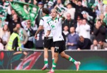 ياسر الزابيري يحتفل بهدفه مع راسينغ سانتاندر في الدوري الإسباني
